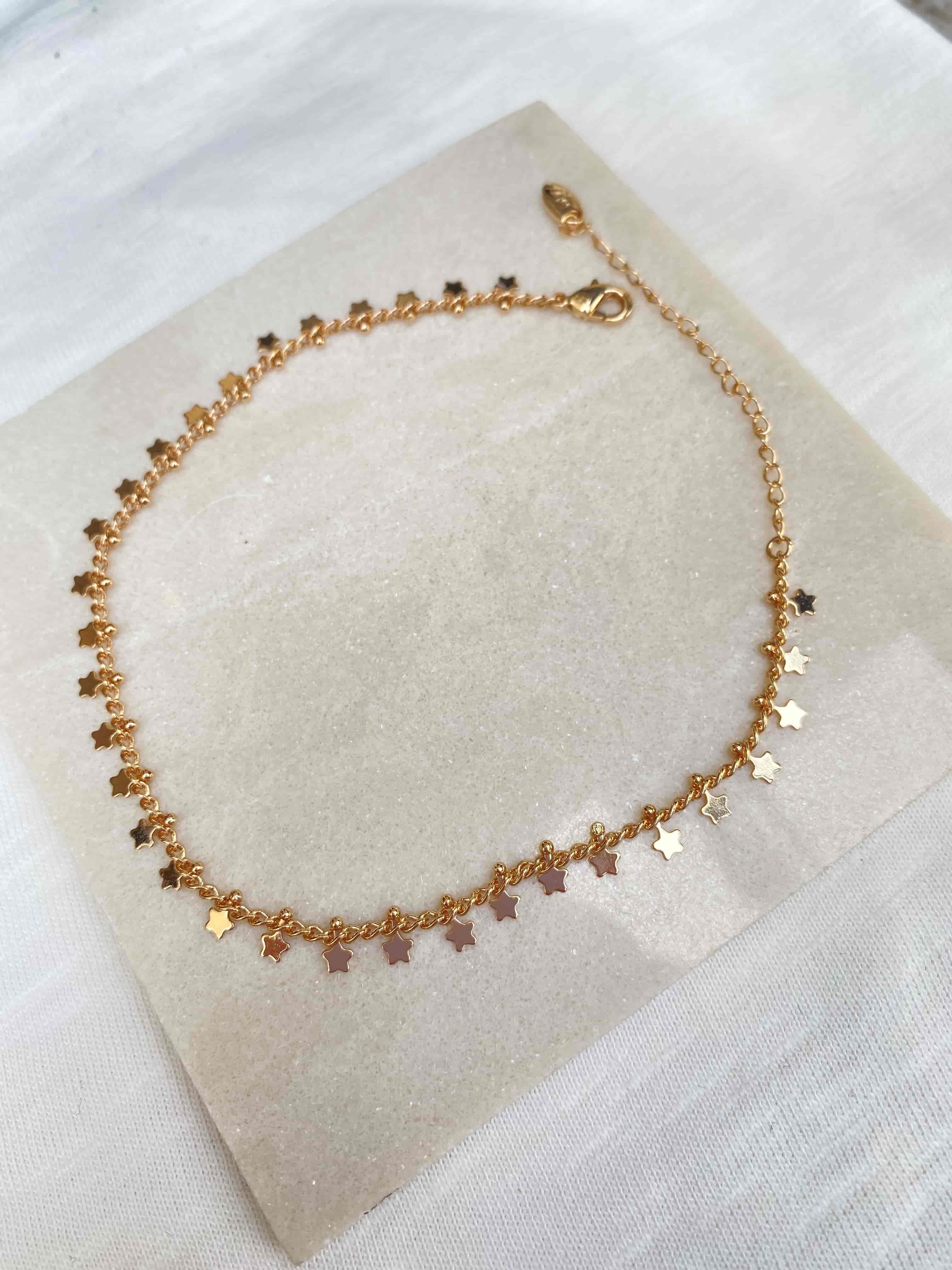 Yıldız Desenli Zincir Halhal