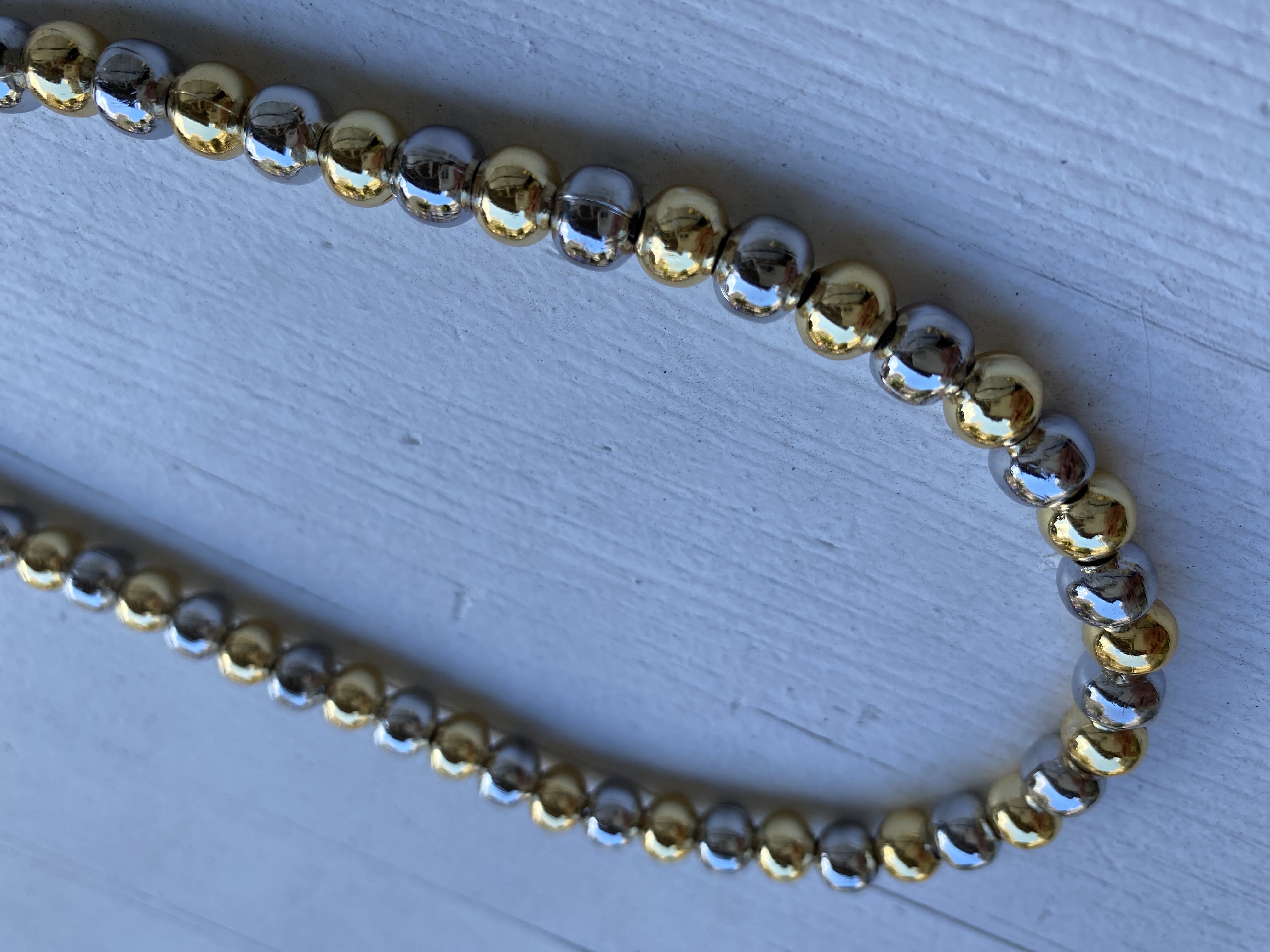 Gold ve Silver Karışık Topçuk Kolyeler