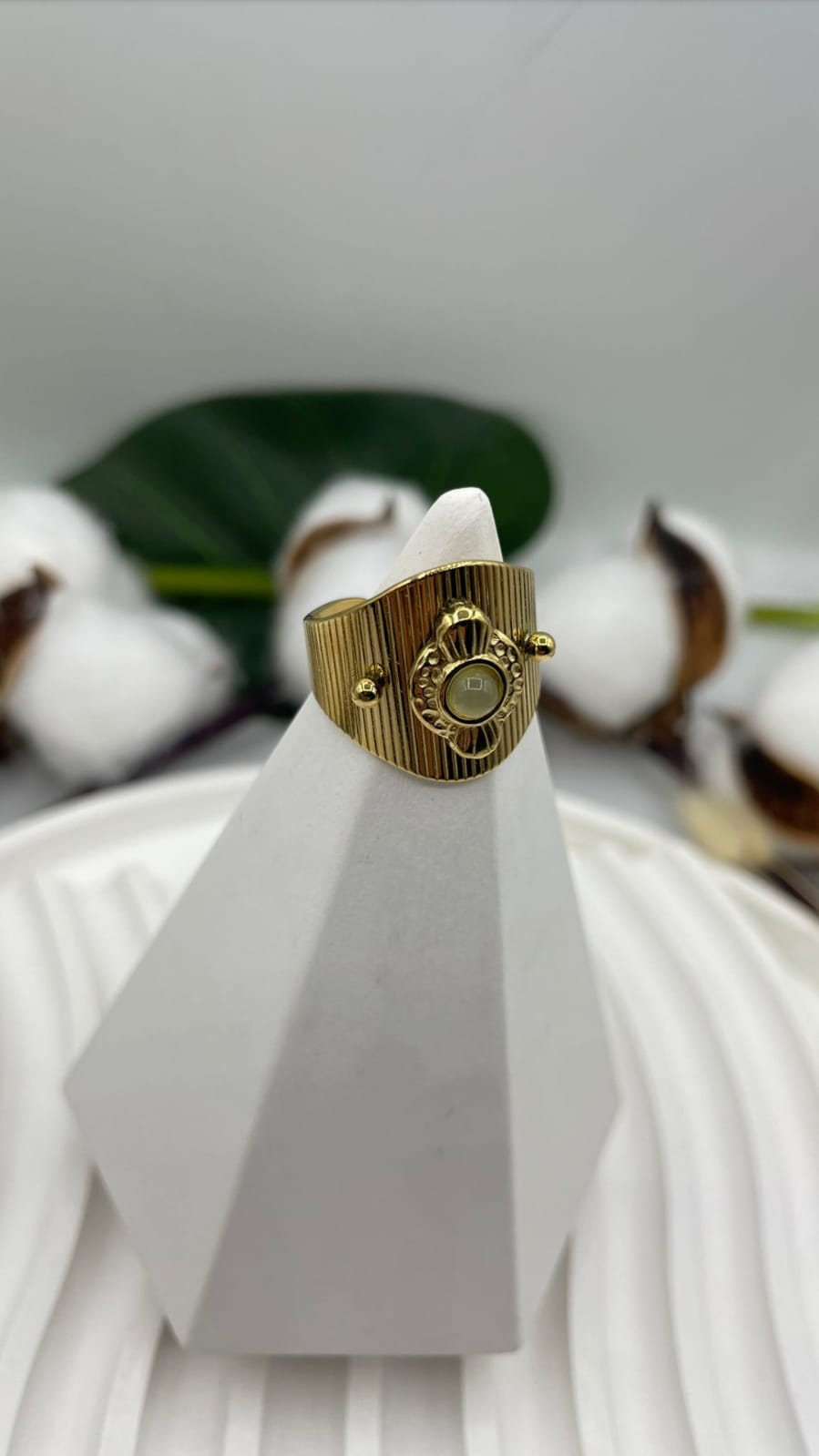 Vintage Detaylı Çelik Yüzük